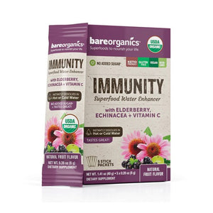 Bare Organics, Immunity Blend Water Enhancer, 5 Packets