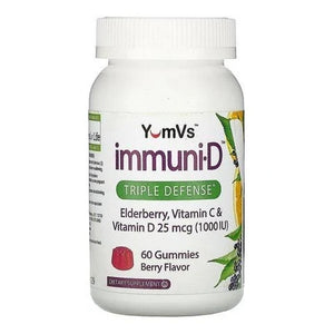 Yum-V's, Immuni-D (Elderberry + C + D) Adults, 60 Gummies