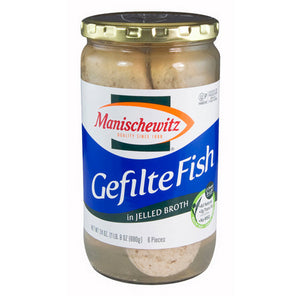 Manischewitz, Gefilte Fish In Jelled Broth, 24 Oz(Case Of 6)