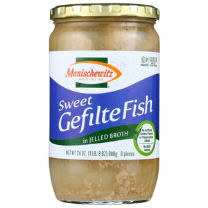 Manischewitz, Sweet Gefilte Fish Jelled Broth, 24 Oz(Case Of 6)