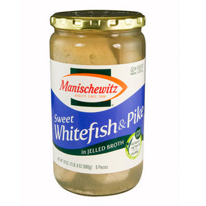Manischewitz, Sweet Whitefish And Pike In Jelled Broth, 24 Oz(Case Of 6)