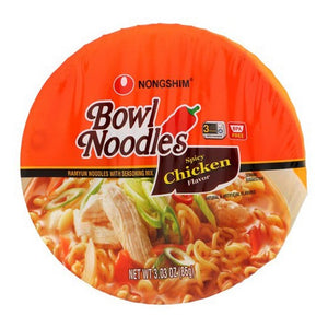 Nongshim, Spicy Chicken Bowl Noodle Soup, 3.03 Oz(Case Of 12)