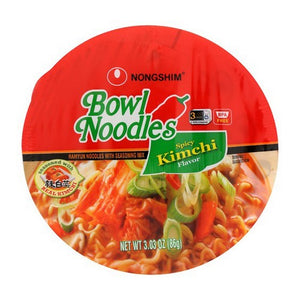 Nongshim, Spicy Kimchi Soup Microwavable Noodle Bowl, 3.03 Oz(Case Of 12)