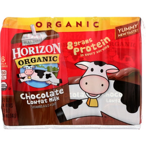 Horizon Organic Milk, Milk 1% Choc Asep 6Pk, 48 Oz(Case Of 3)
