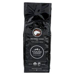 Kicking Horse, Coffee  Organic  Whole Bean   Horse Power  Dark Roast, 10 Oz(Case Of 6)