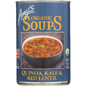 Amys, Soup Red Lntil Kale Quino, Case of 12 X 14.4 Oz