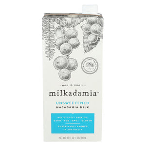 Milkadamia, Mac Adamia Milk Unsweetened, 32 Oz