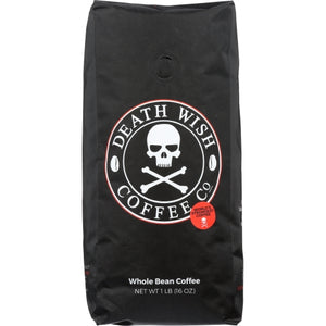 Death Wish Coffee, Coffee Whl Bn 16Oz Bg, 1 Lb(Case Of 6)