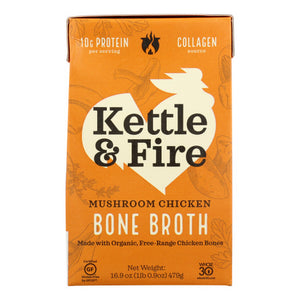 Kettle And Fire, Bone Broth Mushroom Chicken, 16.9 Oz(Case Of 6)