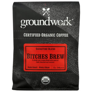 Groundwork Coffee, Coffee Bitches Brew Org, 12 Oz(Case Of 6)