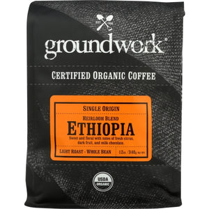 Groundwork Coffee, Coffee Ethiopia Sngle Org, 12 Oz(Case Of 6)