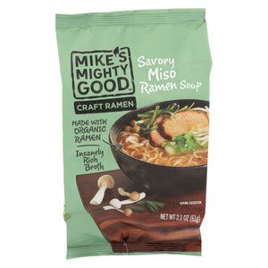 Mikes Mighty Good, Savory Miso Ramen Soup, 2.1 Oz(Case Of 7)