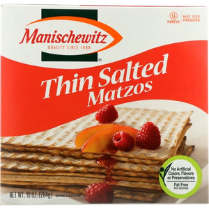 Manischewitz, Matzo Thin Salted, Case of 12 X 10 Oz