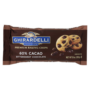 Ghirardelli, Bi Ttersweet Chocolate Chips, Case of 12 X 10 Oz