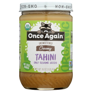 Once Again, Organic Unsweetened Tahini Creamy, 16 Oz(Case Of 6)