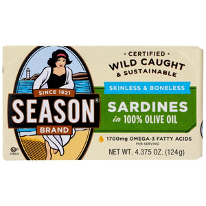 Seasons, Sardine Club Sknl & Bnls, Case of 12 X 4.375 Oz