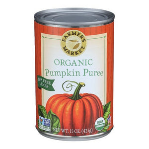 Farmers Market Foods, Organic Pumpkin  Canned, 15 Oz(Case Of 12)
