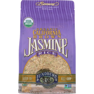 Lundberg, Organic Long Grain Brown Rice Jasmine, 32 Oz(Case Of 6)