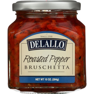 Delallo, Roasted Pepper Bruschetta, 10 Oz(Case Of 6)
