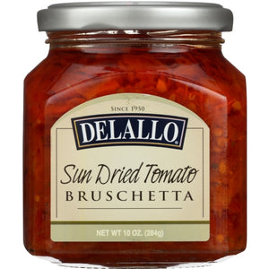 Delallo, Sun Dried Tomato Bruschetta, 10 Oz(Case Of 6)