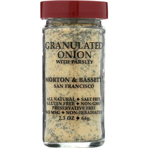 Morton & Bassett, Onion Granulated, 2.3 Oz(Case Of 3)