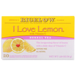 I Love Lemon Herbal Tea 20 Bags (Case of 6) by Bigelow