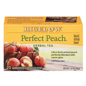Bigelow, Perfect Peach Herbal Tea, 1.37 Oz(Case Of 6)