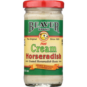 Beaver, Hot Cream Horseradish, 4 Oz(Case Of 12)