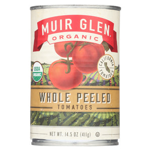 Muir Glen, Organic Tomatoes  Whole Peeled, Case of 12 X 14.5 Oz