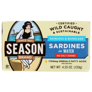 Seasons, Sardine Nsa Skls & Bnls W, 4.25 Oz(Case Of 12)