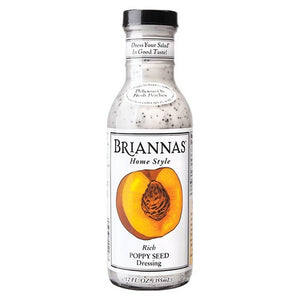 Briannas, Home Style Dressing Rich Poppy Seed, 12 Oz(Case Of 6)