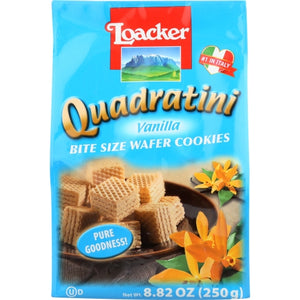 Loacker, Quadratini Wafer Cookies Vanilla, 8.82 Oz(Case Of 6)
