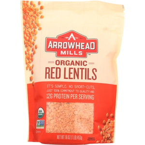 Arrowhead Mills, Organic Red Lentils, 16 Oz(Case Of 6)