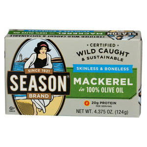 Seasons, Mackerel Fillets, 4.375 Oz(Case Of 12)