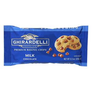 Ghirardelli, Milk Chocolate Chips, Case of 12 X 11.5 Oz