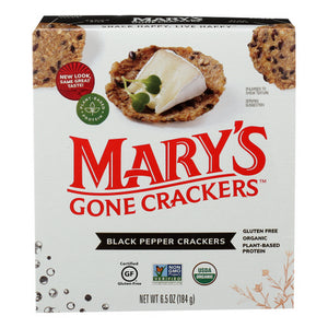 Mary's Gone Crackers, Organic Seed Crackers Black Pepper, 6.5 Oz(Case Of 6)