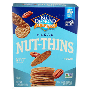 Blue Diamond, Pecan Nut-Thins Rice Cracker Snacks with Pecans, 4.25 Oz