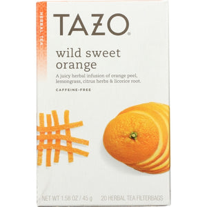 Tazo, Wild Sweet Orange Caffeine Free Herbal Tea, 20 Bags(Case Of 6)