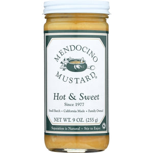 Mustard Hot & Sweet Case of 6 X 9 Oz by Mendocino Mustard