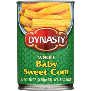 Dynasty, Whole Baby Sweet Corn, 15 Oz(Case Of 12)