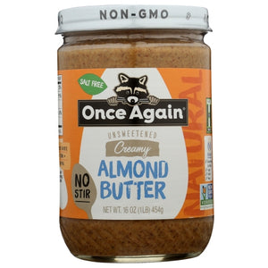 Once Again, American No Stir Classic Creamy Almond Butter, 16 Oz(Case Of 6)