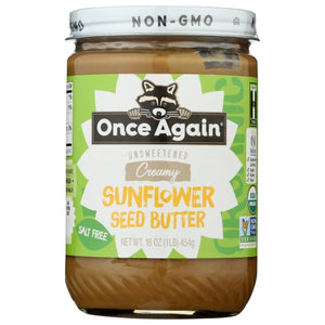 Once Again, Sunflower Seed Butter Creamy Unsweetened, 16 Oz(Case Of 6)