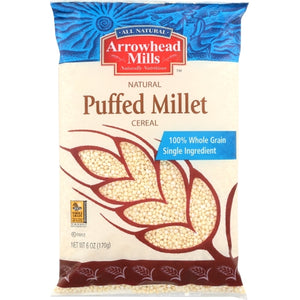 Arrowhead Mills, Whole Grain Puffed Millet Cereal, 6 Oz(Case Of 12)