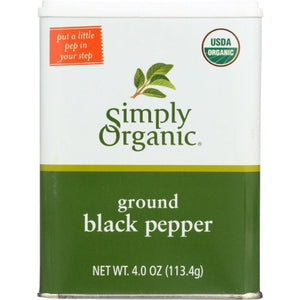 Simply Organic, Pepper Blk Grnd, 4 Oz(Case Of 6)