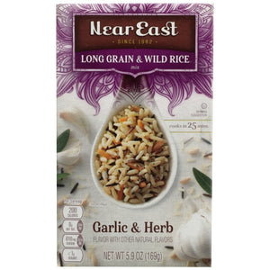 Near East, Garlic And Herb Long Grain And Wild Rice, 5.9 Oz(Case Of 12)