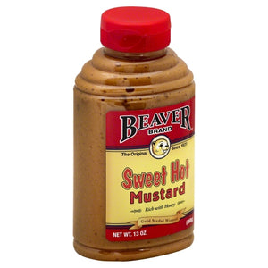 Beaver, Brand Sweet Hot Mustard, 13 Oz(Case Of 6)