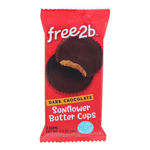 Free2B Foods, Sun Cups Dark Chocolate  Cup, 1.4 Oz(Case Of 12)