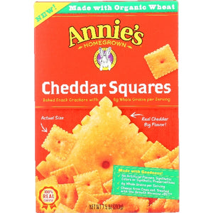 Annie's Homegrown, Organic Cheddar Squares, 7.5 Oz(Case Of 12)