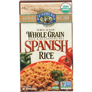 Lundberg, Organic Whole Grain Spanish Rice, 6 Oz(Case Of 6)