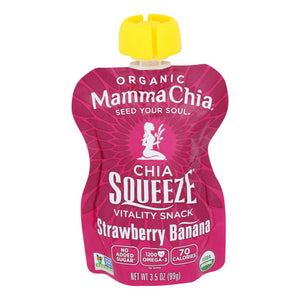 Mamma Chia, Squeeze Strawberry Banana, 3.5 Oz(Case Of 16)